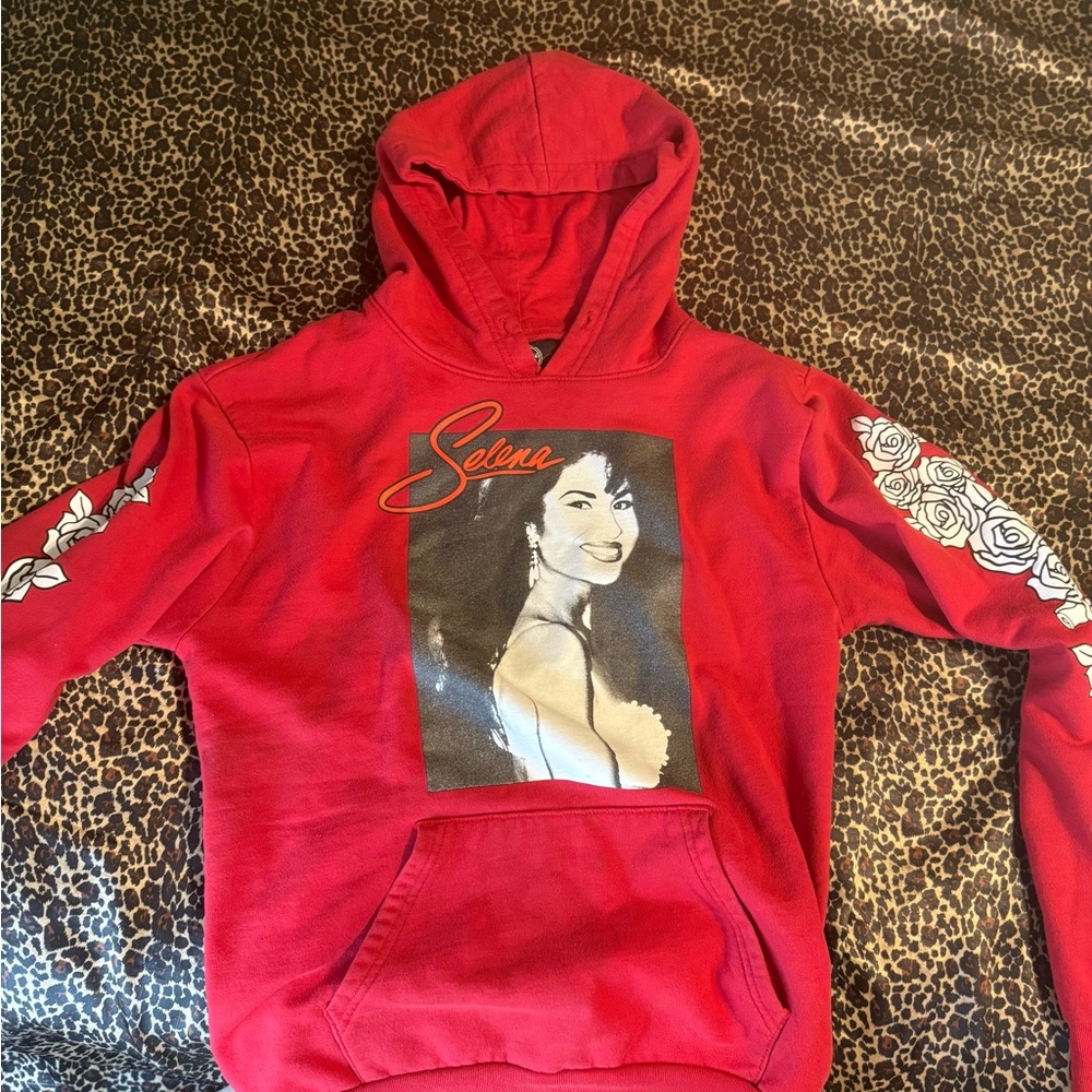 Red Selena Graphic Hoodie